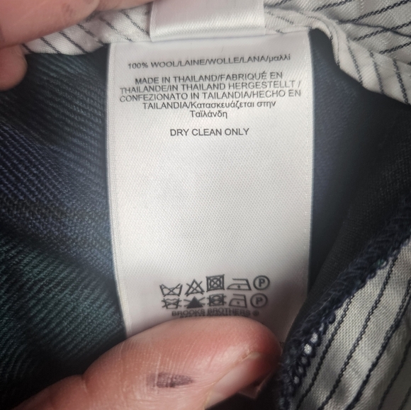 Brooks Brothers, red fleece green&blue plaid women dress pants. - Picture 5 of 10